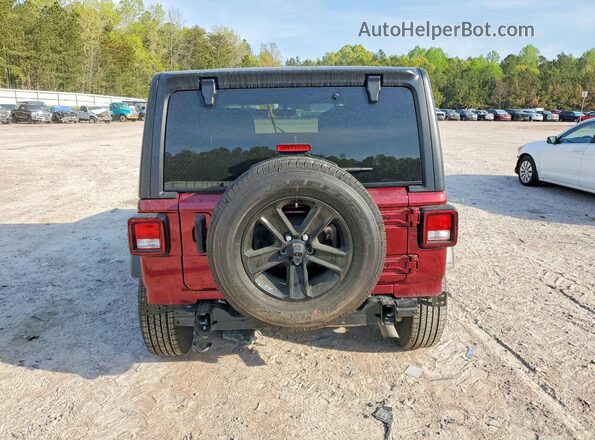 1C4HJXDN0MW760642 2021 JEEP WRANGLER Burgundy Вид ззаду