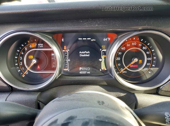 1C4HJXDN0MW760642 2021 JEEP WRANGLER Burgundy Вид щитка приладів