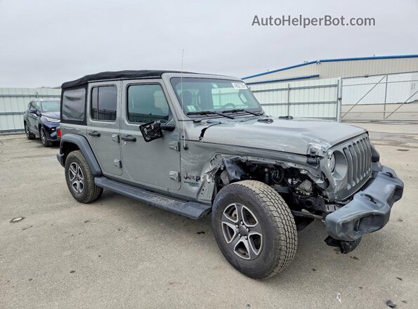 1C4HJXDN2MW751408 2021 JEEP WRANGLER Gray Передня права чверть