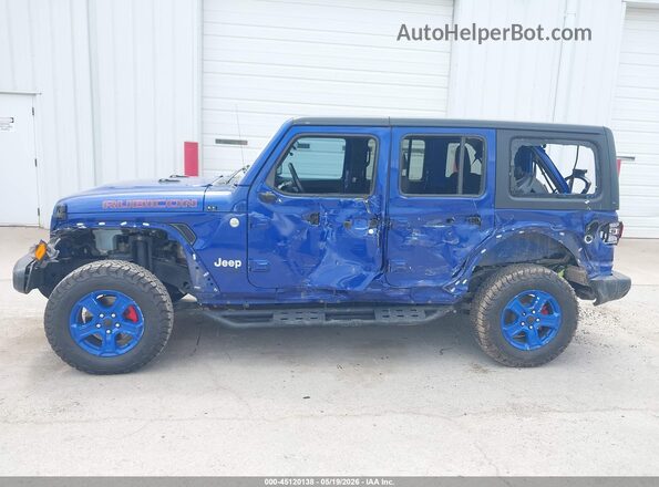 1C4HJXDN3LW223519 2020 JEEP WRANGLER UNLIMITED Blue Панорамний вид салону 360°