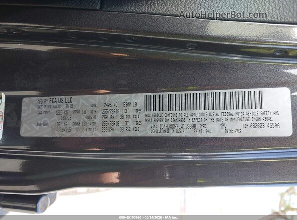 1C4HJXDN7LW119888 2020 JEEP WRANGLER UNLIMITED Gray Engine compartment view