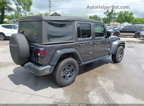 1C4HJXDNXJW264338 2018 JEEP WRANGLER UNLIMITED Серый Задняя правая четверть