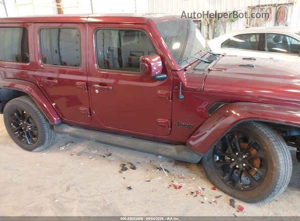 1C4HJXEG2MW578716 2021 JEEP WRANGLER UNLIMITED Бордовый Вид задней части салона
