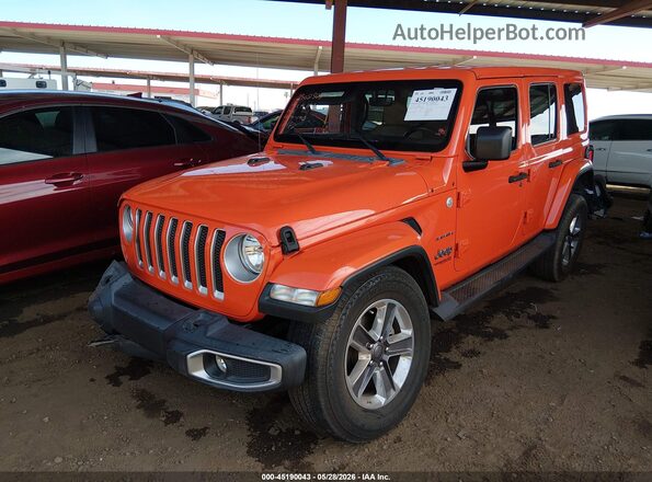 1C4HJXEG3JW248482 2018 JEEP WRANGLER UNLIMITED Orange Front left