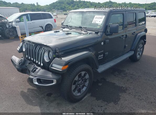 1C4HJXEG8JW123784 2018 JEEP WRANGLER UNLIMITED Черный Передняя левая четверть