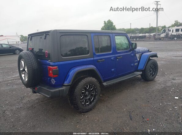 1C4HJXEGXJW244879 2018 JEEP WRANGLER UNLIMITED Blue Задня права чверть