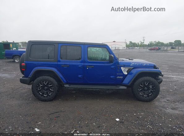 1C4HJXEGXJW244879 2018 JEEP WRANGLER UNLIMITED Blue Вид задньої частини салону