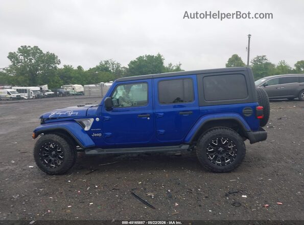 1C4HJXEGXJW244879 2018 JEEP WRANGLER UNLIMITED Blue Панорамний вид салону 360°
