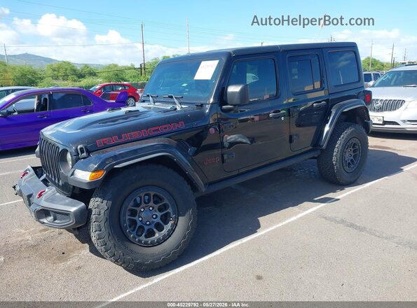 1C4HJXFN1NW242103 2022 JEEP WRANGLER UNLIMITED Black Առջևի ձախ երեք քառորդ տեսարան