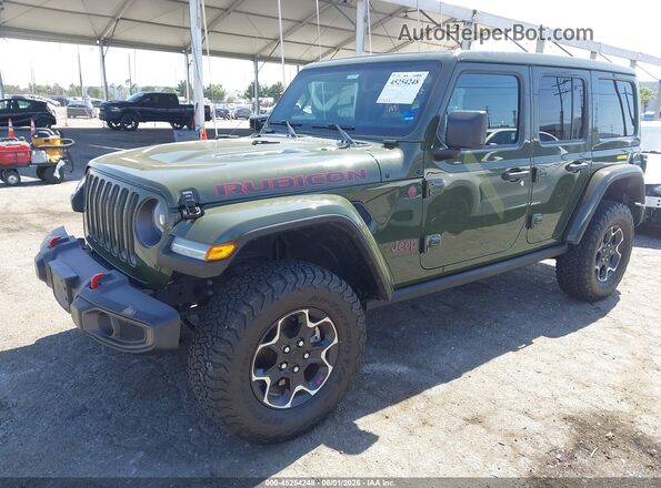 1C4HJXFN7PW694866 2023 JEEP WRANGLER Зеленый Передняя левая четверть