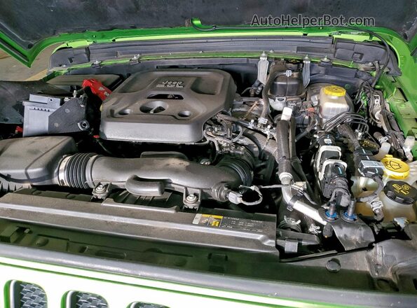 1C4HJXFN9KW524713 2019 JEEP WRANGLER Green Вид підкапотного простору