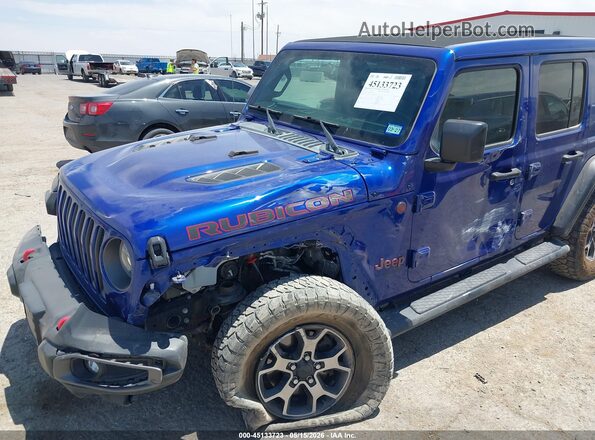 1C4HJXFNXKW540371 2019 JEEP WRANGLER UNLIMITED Синий Вид спереди