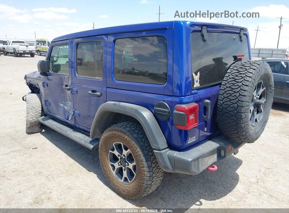 1C4HJXFNXKW540371 2019 JEEP WRANGLER UNLIMITED Синий Задняя левая четверть