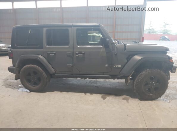 1C4HJXKN1MW677692 2021 JEEP WRANGLER UNLIMITED Gray Rear interior view