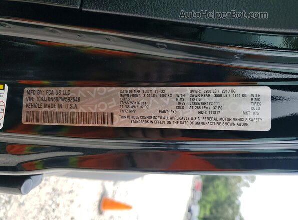 1C4JJXN68PW592648 2023 JEEP WRANGLER Black 