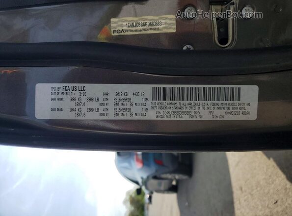 1C4NJCBB6GD683683 2016 JEEP COMPASS Gray Vista del compartimento del motor