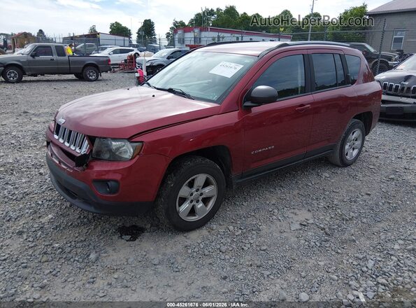 1C4NJCBB7GD716934 2016 JEEP COMPASS Темно-бордовый Передняя левая четверть