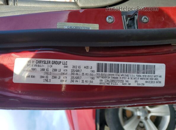 1C4NJDBB5GD779259 2016 JEEP COMPASS Red VIN կոդի պիտակի տեսք