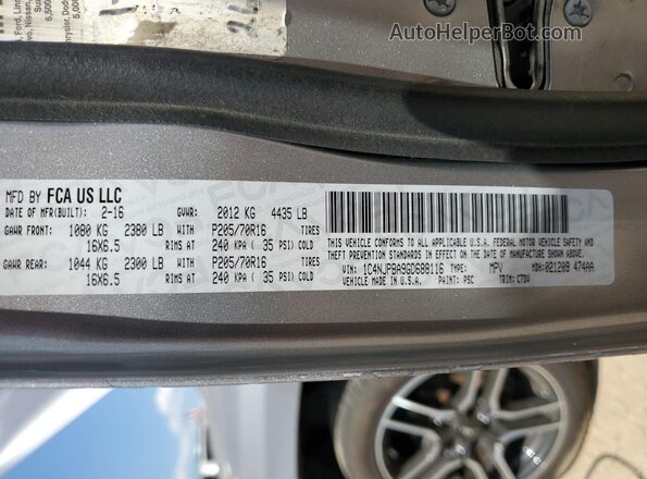 1C4NJPBA9GD688116 2016 JEEP PATRIOT Серебряный 
