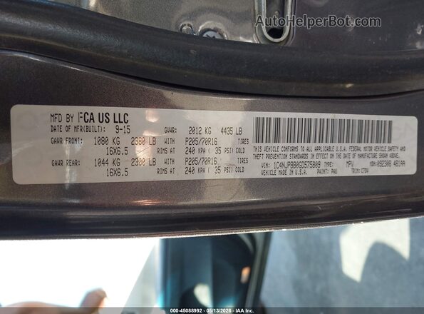 1C4NJPBB0GD575809 2016 JEEP PATRIOT Gray Engine compartment view