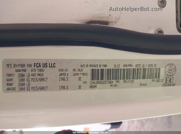 1C4NJRAB6GD573964 2016 JEEP PATRIOT White Вид підкапотного простору