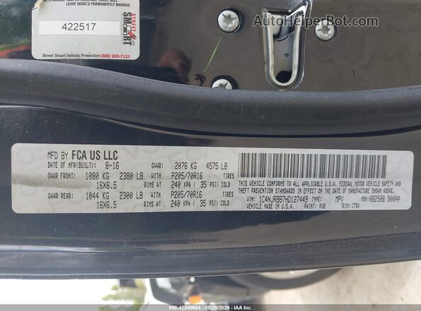 1C4NJRBB7HD127449 2017 JEEP PATRIOT Black Vista del compartimento del motor