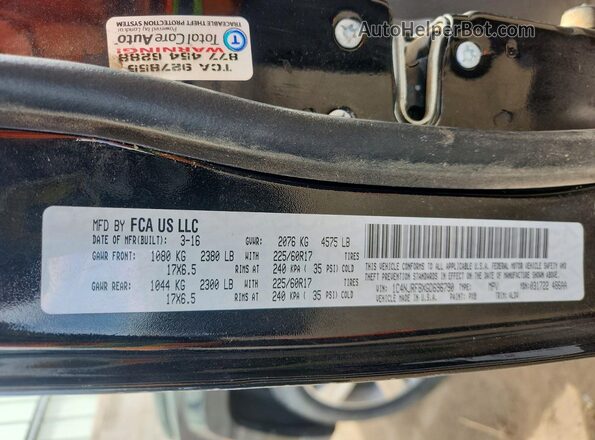 1C4NJRFBXGD696790 2016 JEEP PATRIOT Черный 