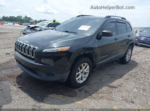 1C4PJLAB0HW596295 2017 JEEP CHEROKEE Black Vista tres cuartos delantera izquierda