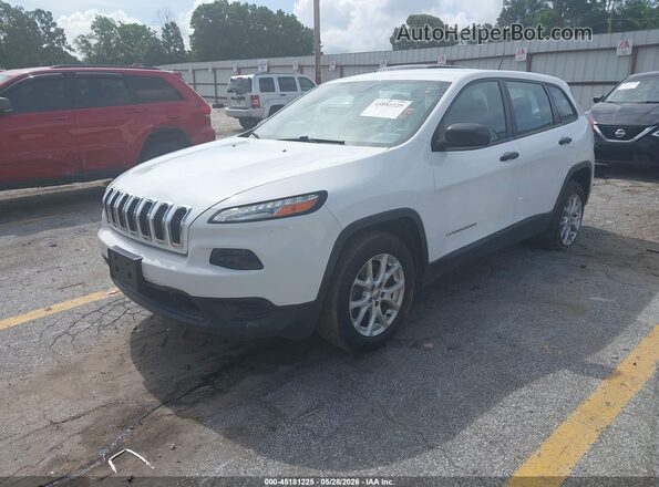 1C4PJLAB1HD231104 2017 JEEP CHEROKEE White Առջևի ձախ երեք քառորդ տեսարան