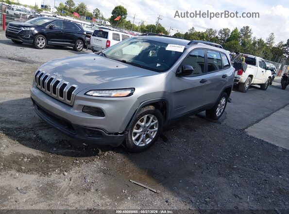 1C4PJLAB2GW127403 2016 JEEP CHEROKEE Silver Առջևի ձախ երեք քառորդ տեսարան