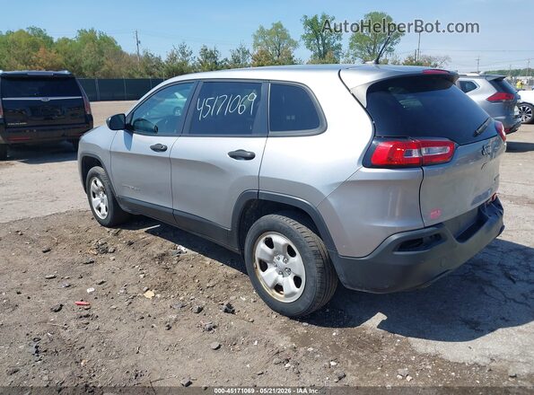 1C4PJLAB5HW654420 2017 JEEP CHEROKEE Silver Rear left