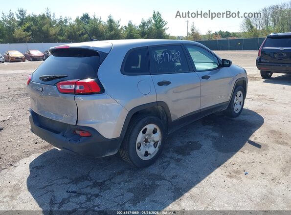 1C4PJLAB5HW654420 2017 JEEP CHEROKEE Silver Rear right