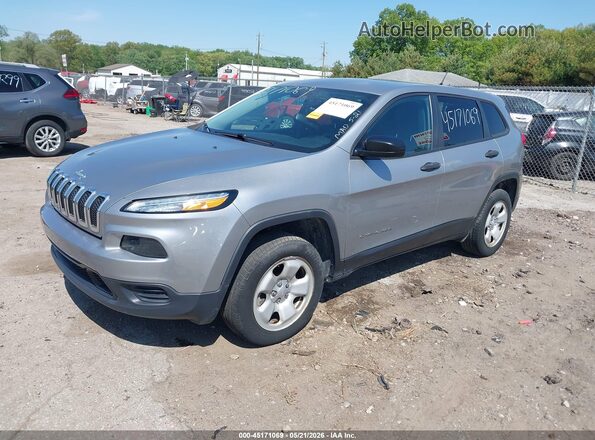 1C4PJLAB5HW654420 2017 JEEP CHEROKEE Silver Front left
