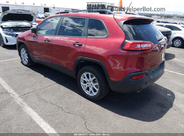 1C4PJLAB6GW282388 2016 JEEP CHEROKEE Красный Задняя левая четверть