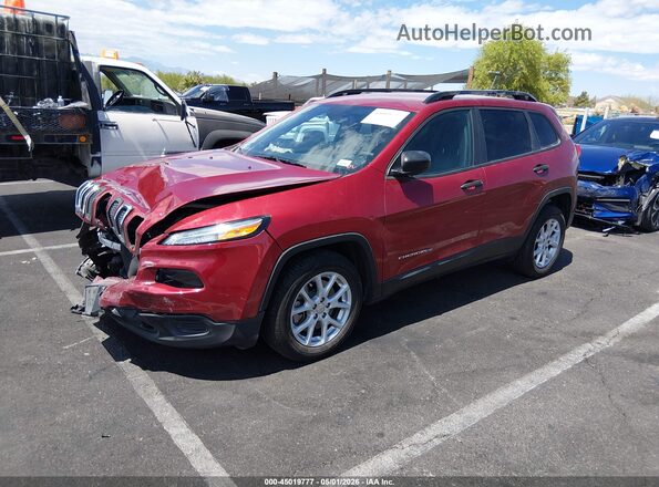 1C4PJLAB6GW282388 2016 JEEP CHEROKEE Красный Передняя левая четверть