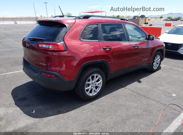 1C4PJLAB6GW282388 2016 JEEP CHEROKEE Красный Задняя правая четверть