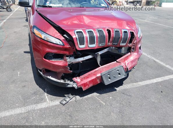 1C4PJLAB6GW282388 2016 JEEP CHEROKEE Красный Вид спереди