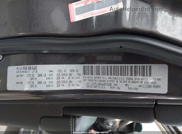 1C4PJLAB6HW577248 2017 JEEP CHEROKEE Gray ძრავის განყოფილების ხედი