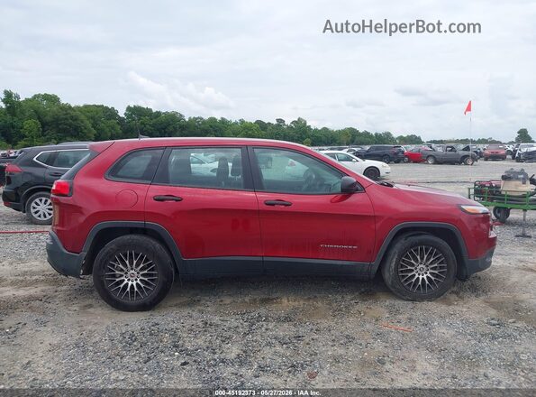 1C4PJLAB9HD232064 2017 JEEP CHEROKEE Red Rear interior view