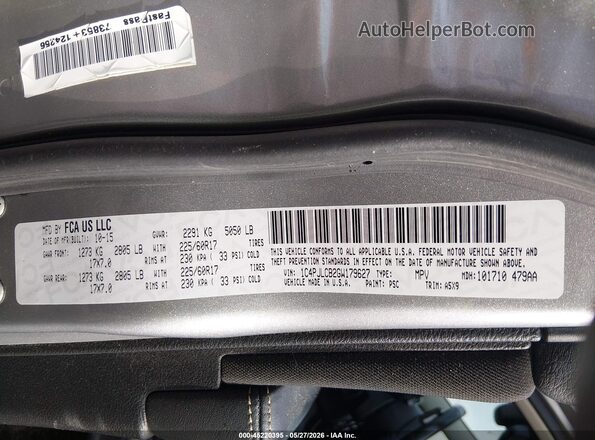 1C4PJLCB2GW179627 2016 JEEP CHEROKEE Gray Շարժիչի բաժամունքի տեսք