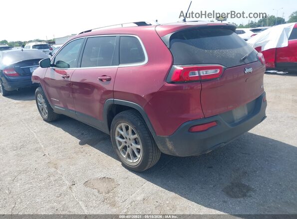 1C4PJLCB2HW649754 2017 JEEP CHEROKEE Maroon Trasero izquierdo