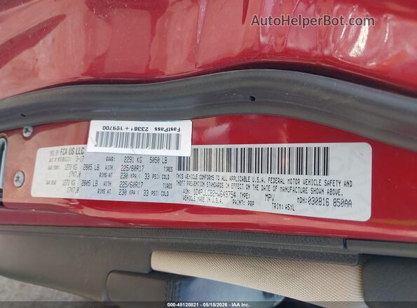 1C4PJLCB2HW649754 2017 JEEP CHEROKEE Maroon Vista del compartimento del motor