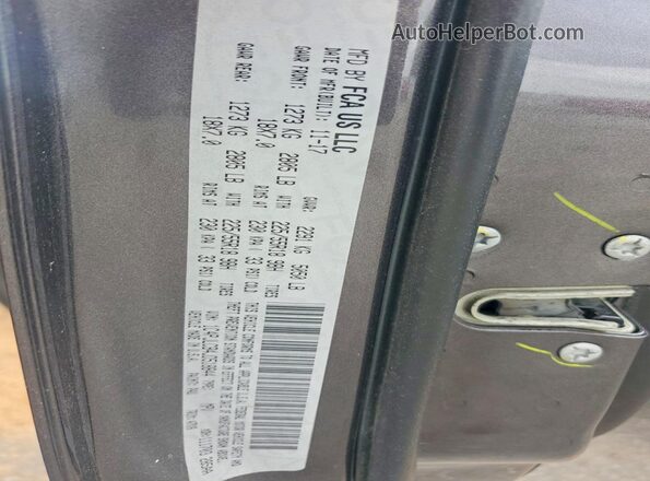 1C4PJLCB4JD518844 2018 JEEP CHEROKEE Gray VIN კოდის სტიკერის ხედი