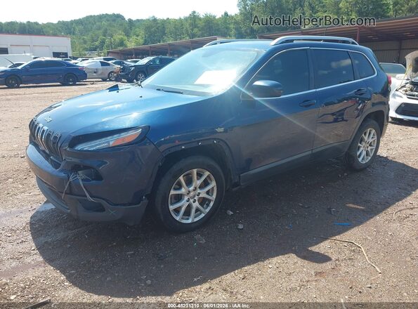 1C4PJLCB4JD528161 2018 JEEP CHEROKEE Dark Blue Vista tres cuartos delantera izquierda