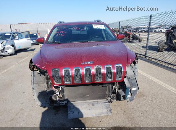 1C4PJLCB7HW561797 2017 JEEP CHEROKEE Burgundy Вид задньої частини салону