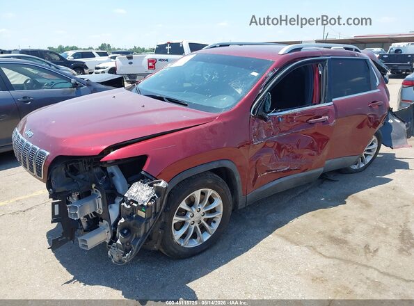1C4PJLCB7KD333236 2019 JEEP CHEROKEE Red Առջևի ձախ երեք քառորդ տեսարան