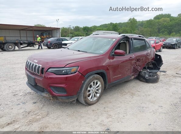 1C4PJLCB7LD628466 2020 JEEP CHEROKEE Темно-бордовый Передняя левая четверть