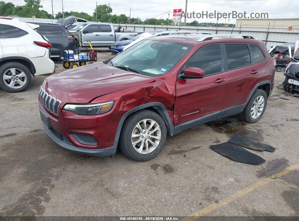1C4PJLCB7MD103909 2021 JEEP CHEROKEE Maroon Առջևի ձախ երեք քառորդ տեսարան