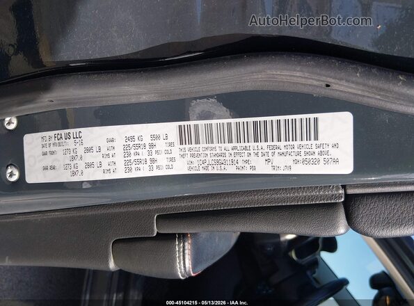 1C4PJLCS9GW311914 2016 JEEP CHEROKEE Black Вид підкапотного простору