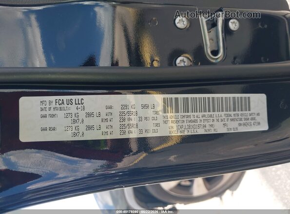 1C4PJLDB1KD197104 2019 JEEP CHEROKEE Черный Вид подкапотного пространства